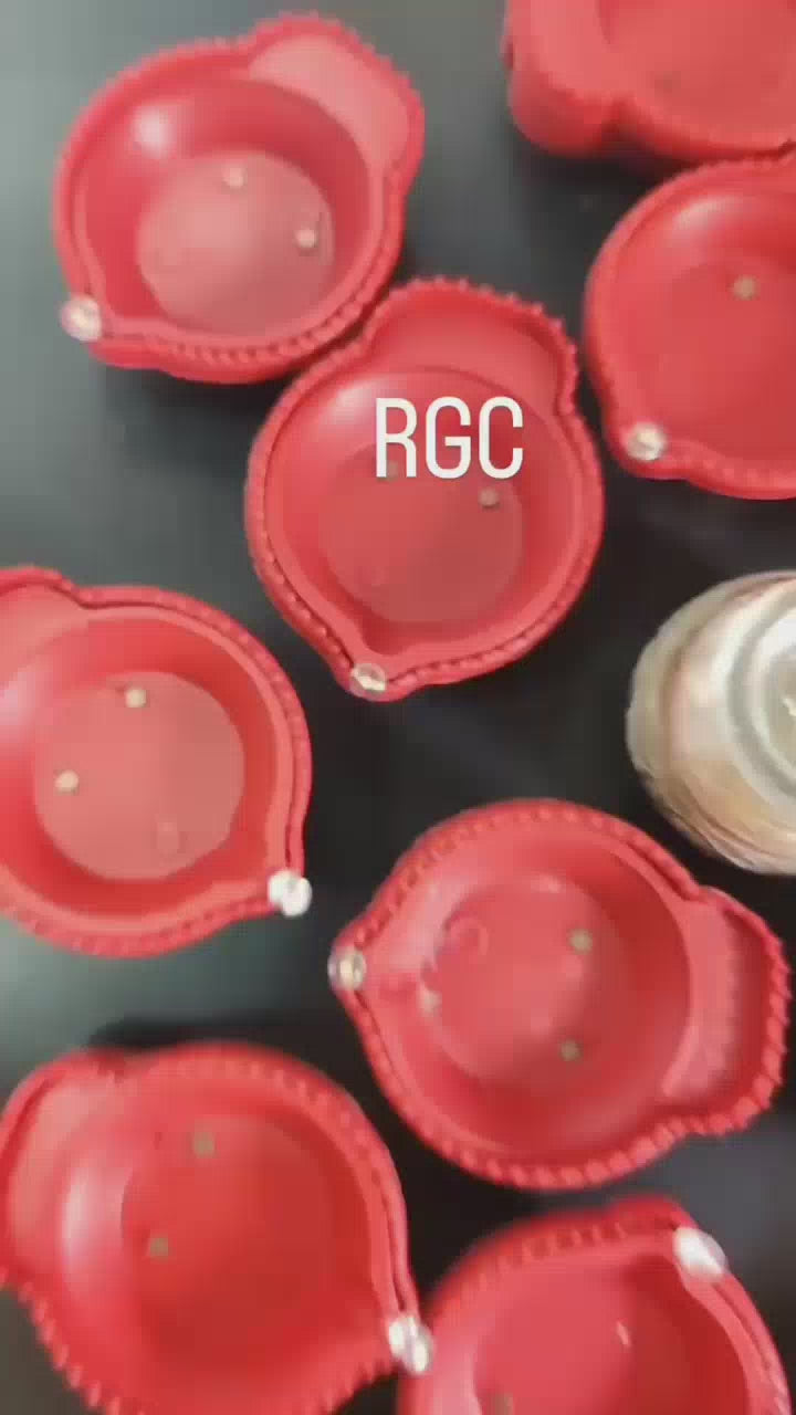 LED Light Water Sensor Diyas Plastic with, Ambient Lights, (Pack of 12 )